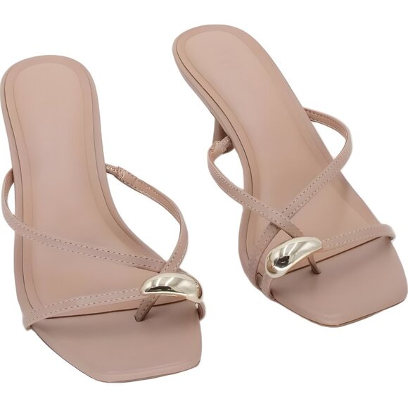 INC Intl Concepts Discoo Strappy Heel Sandals Dark Almond Women's US 6.5M - Picture 1 of 6